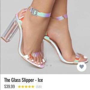 Transparent/ Multicolor heels. Size 6 1/2